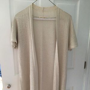 Eileen Fisher Open silk knit cardigan
